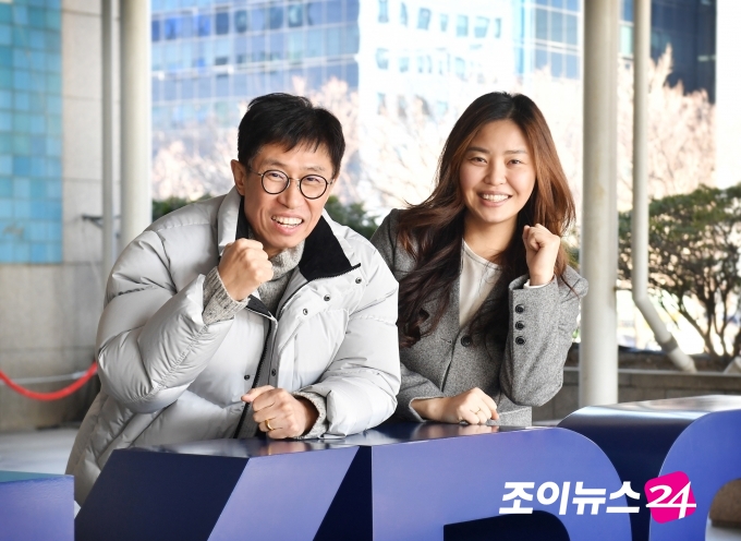 KBS '아침마당' 30주년 기념 인터뷰로 만난 이헌희 PD와 김민희 팀장 [사진=정소희기자]