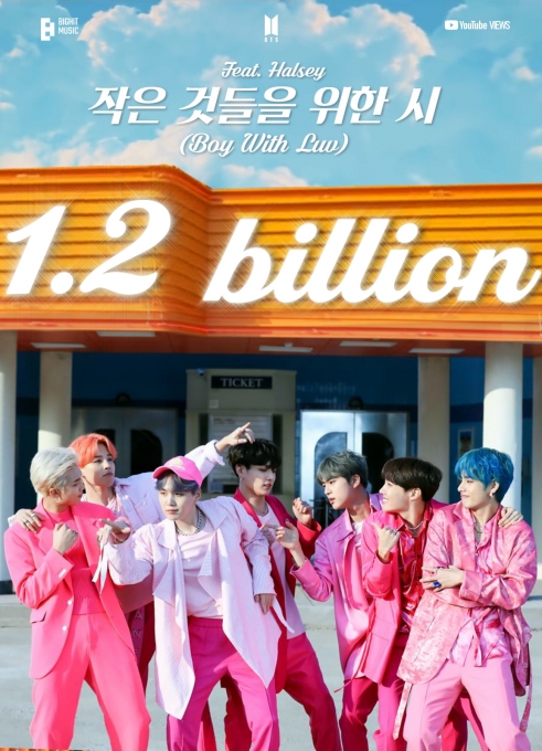 방탄소년단 '작은시' MV 12억뷰 돌파 축전 [사진=빅히트뮤직]