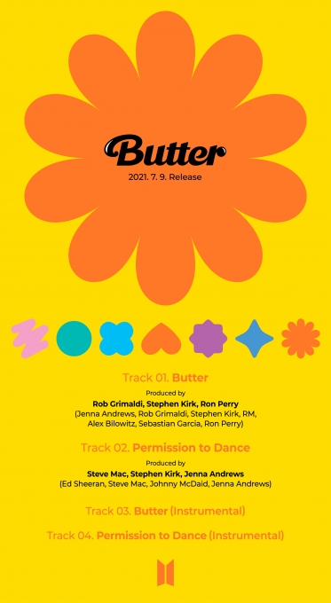 방탄소년단 싱글 CD 'Butter' 트랙리스트 [사진=빅히트뮤직 ]