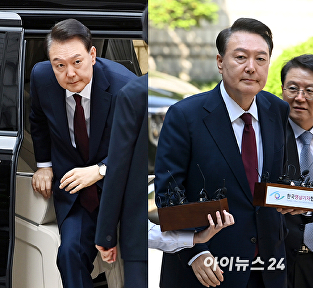 [아이포토] '내란 혐의' 윤석열, 첫 포토라인 공개⋯'묵묵부답' 법정으로