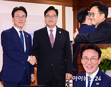 [아이포토] 우원식 국회의장 예방한 김민석 신임 국무총리