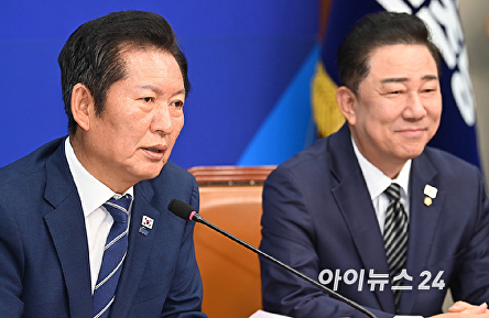 최고위원회의 발언하는 정청래 당대표