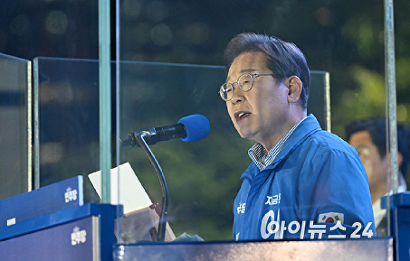 여의도 피날레 유세하는 이재명
